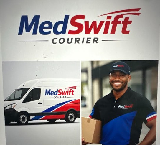 MedSwift Express โ branded van and professional driver